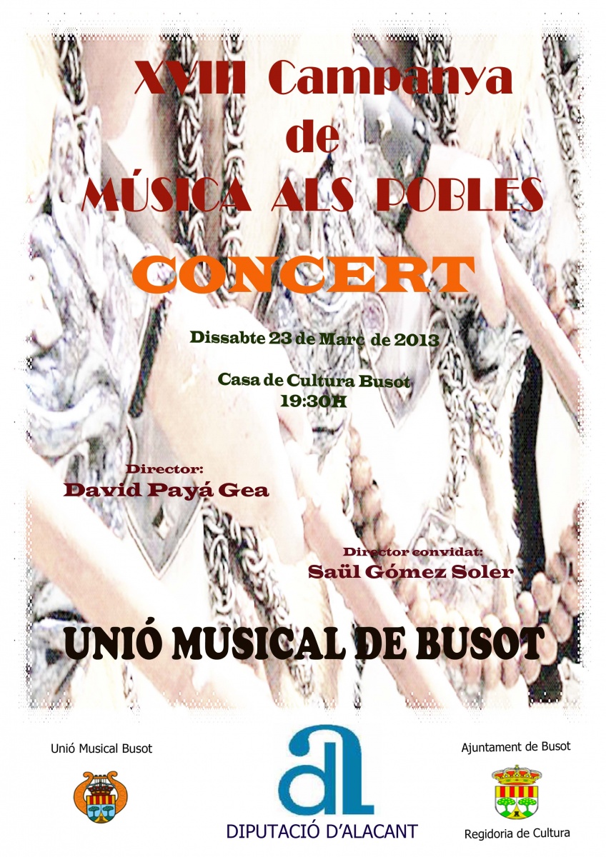 Cartell de la "Campanya Música als Pobles" 2013