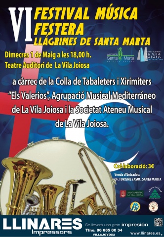Cartell del VI Festival de Llàgrimes de Santa Marta Cartell del VI Festival de Llàgrimes de Santa Marta