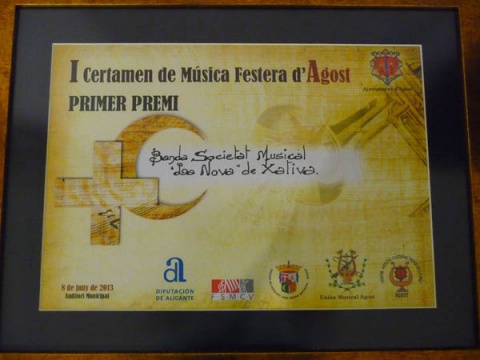 Diploma 1r Premi - Foto: http://www.musicanova.es