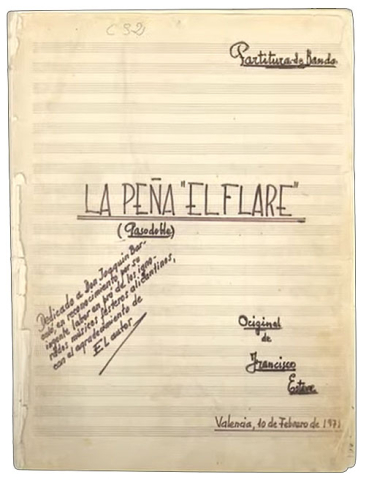 Portada de la "Penya el Frare"