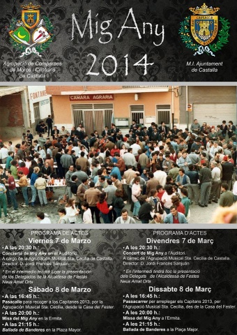 Cartell i programa del Mig Any 2014 a Castalla