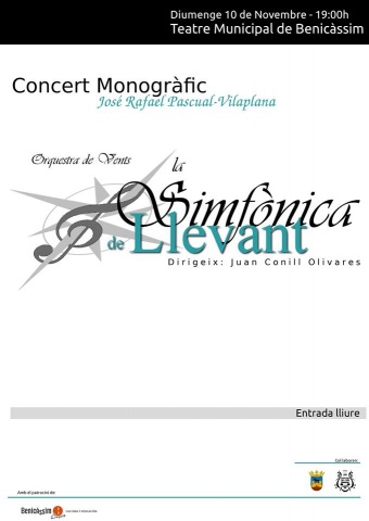 Cartell del concert monogràfic de Pascual Vilaplana