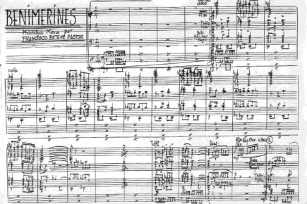 Guió de la partitura de "Benimerines"