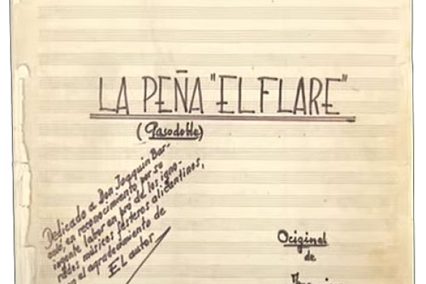 Portada de la "Penya el Frare"